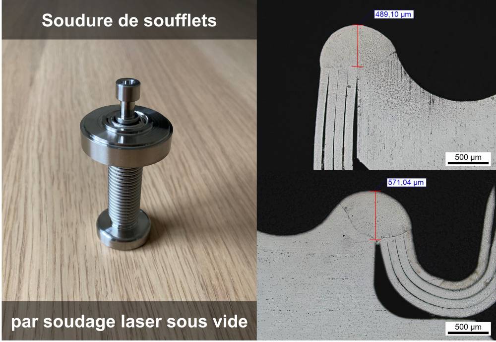 Soudure de soufflets par soudage laser sous vide - VL Innovations